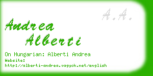 andrea alberti business card